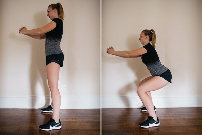 basic squat at home exercise
