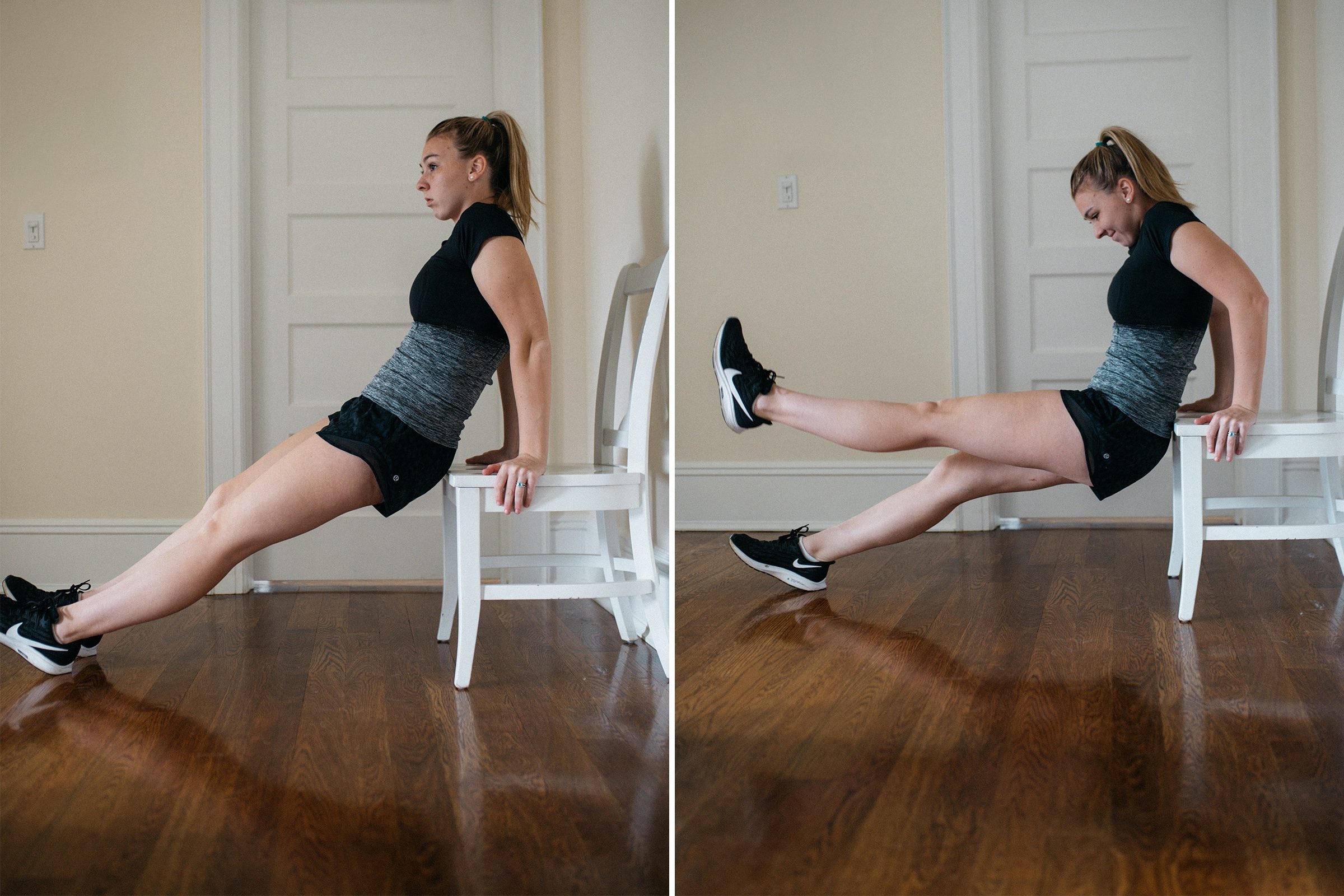 chair dip exercise at home workout