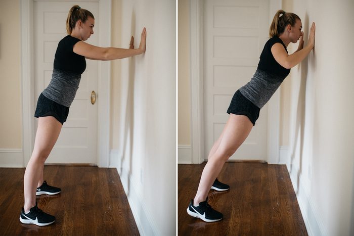 wall push up home workout