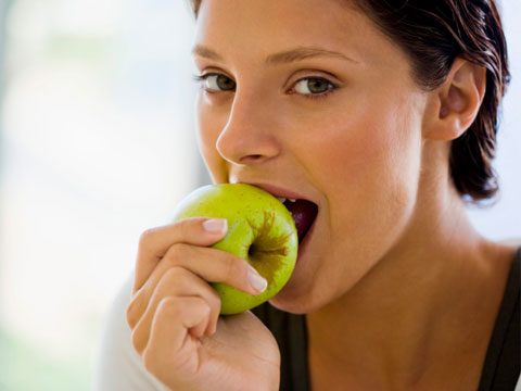 what happens when, woman eating apple