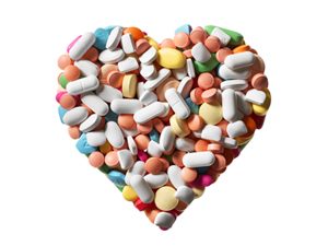 pills in heart shape