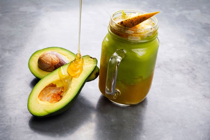 honey and avocado and avocado smoothie