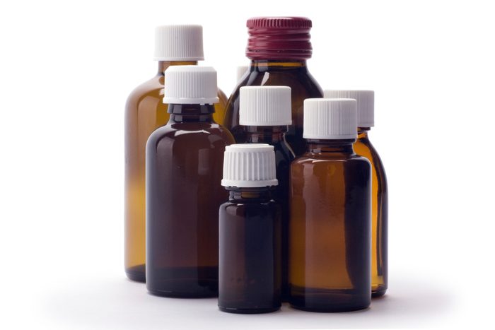 brown medicine bottles, different shapes and sizes