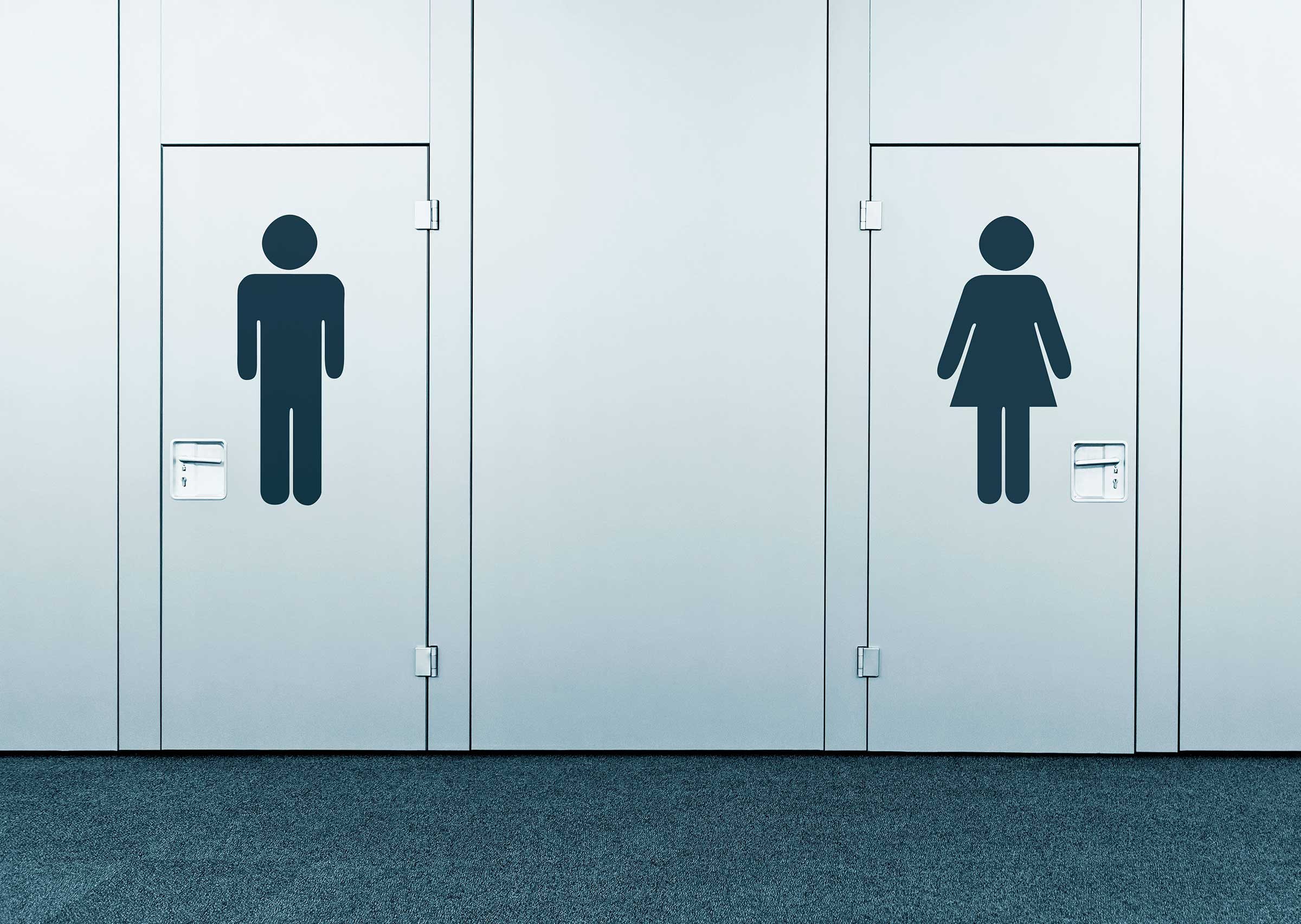 restroom doors