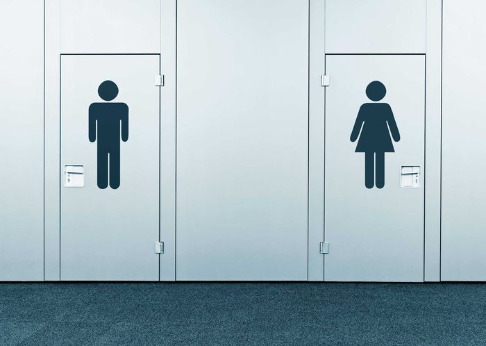 restroom doors