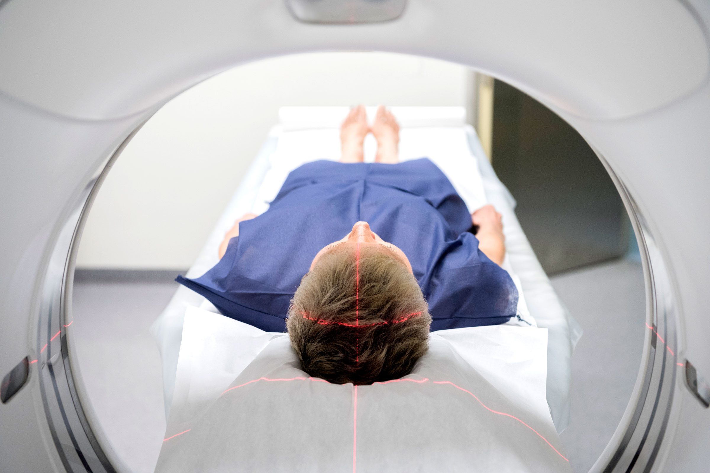 patient inside MRI machine