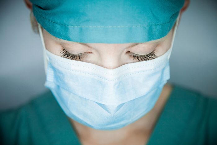 healthcare worker in surgical mask