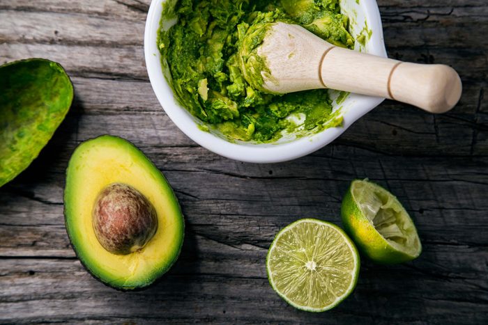 guacamole with avocados and lime