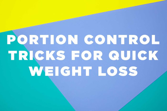 Illustration of portion control tricks for weight loss