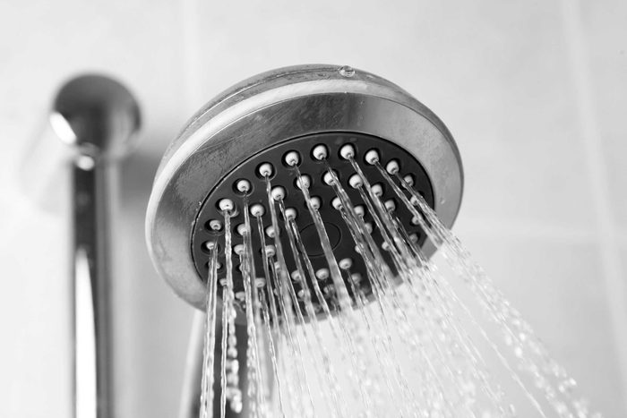 shower head with water coming out