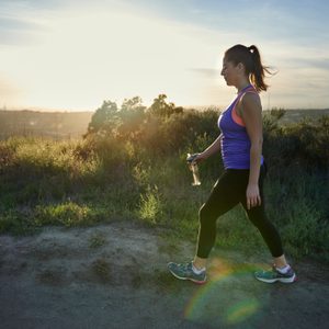 woman on a walk for daily exercise