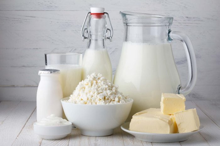 milk, butter, cottage cheese, yogurt and other dairy products