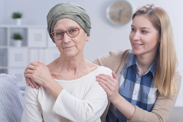 older breast cancer patient with younger woman