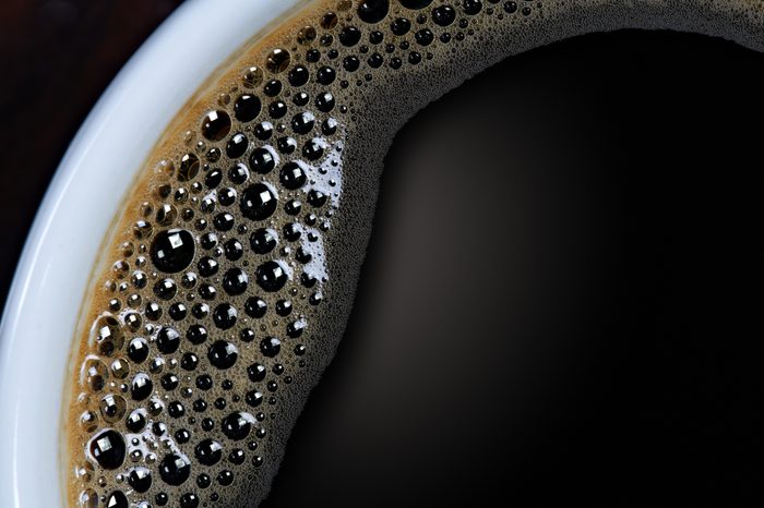 close up shot of black coffee