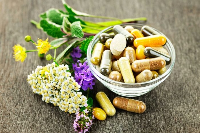 Vitamins and herbs.