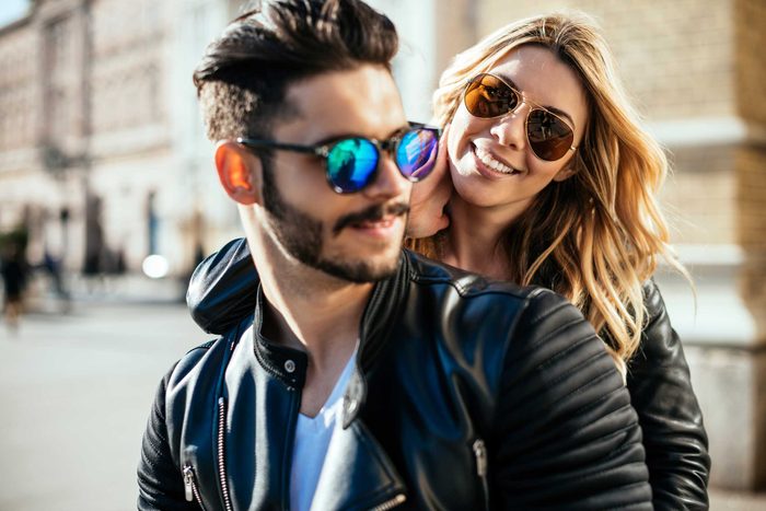 woman and man wearing sunglasses