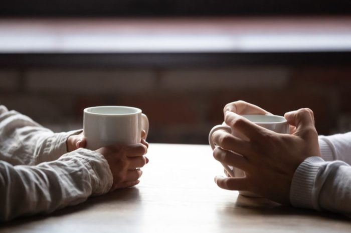 couple talking over coffee