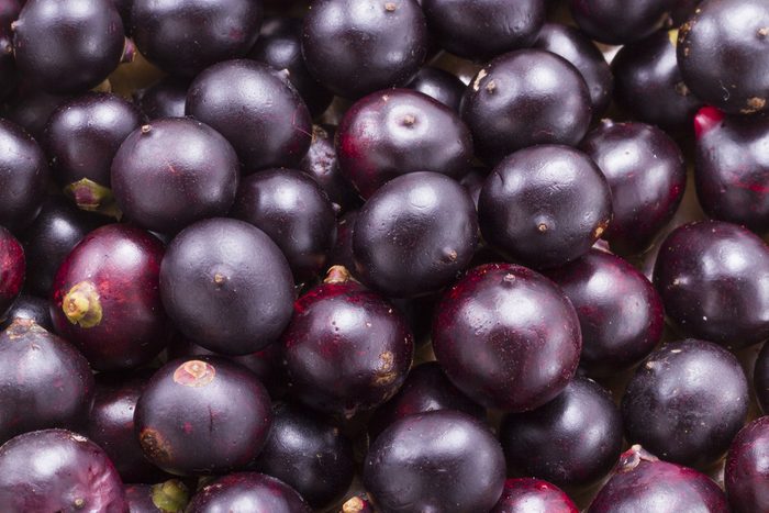 Close up of purple/blue acai berries