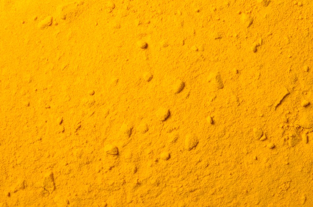 Close up photo of ground turmeric