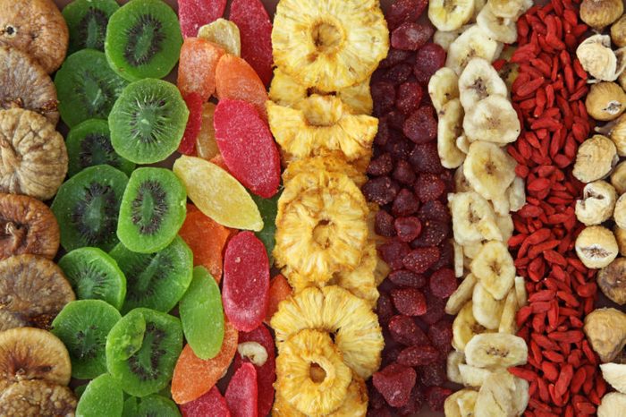 variety of dried fruits