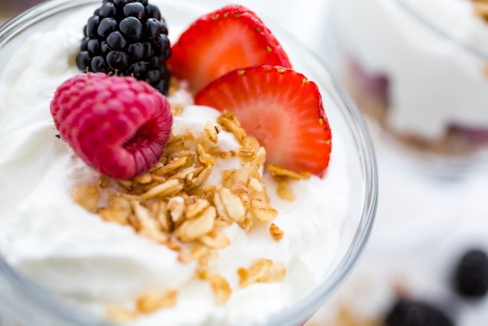 bowl of yogurt with fruit