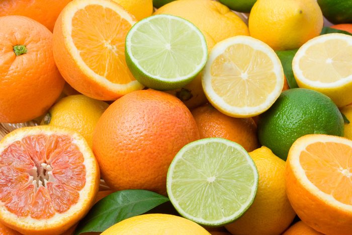 oranges and limes and citrus fruits