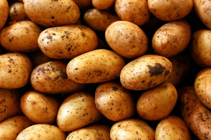 full frame photo of potatoes