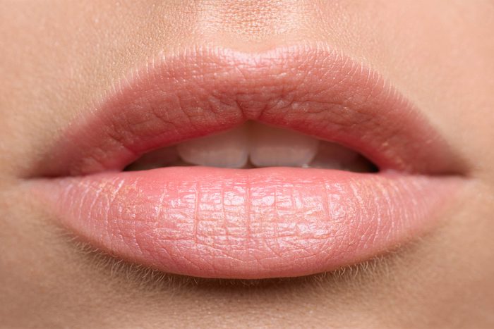 close up of woman's lips