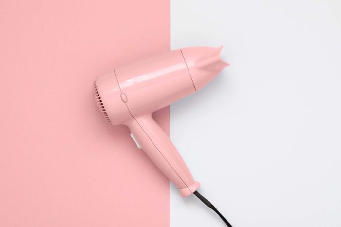 pink blow dryer