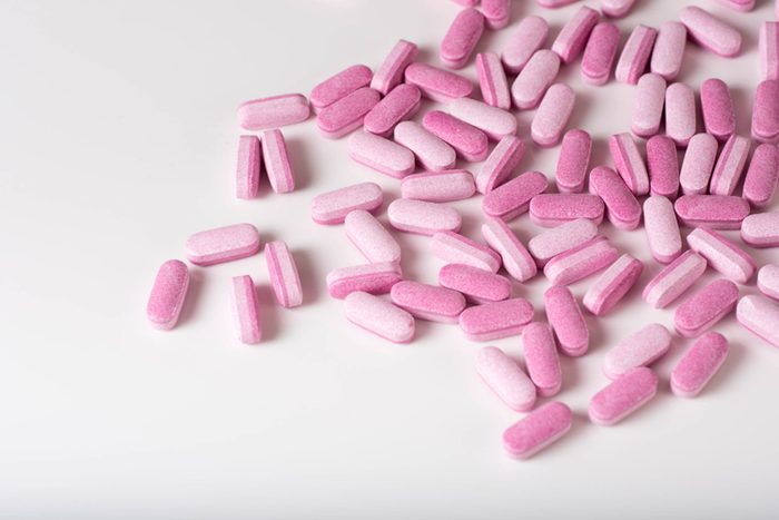 light and dark pink pills