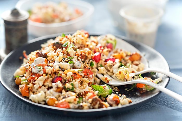 plate of quinoa-and-vegetable salad