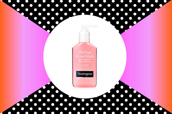 Oil-free acne wash pink grapefruit facial cleanser acne treatment by Neutrogena.