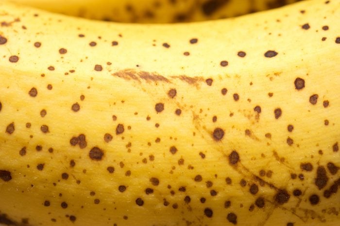 close up of a ripe banana