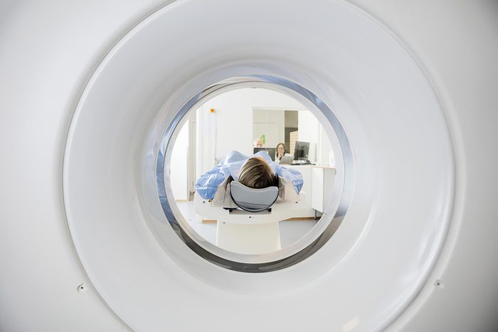 person getting a ct scan
