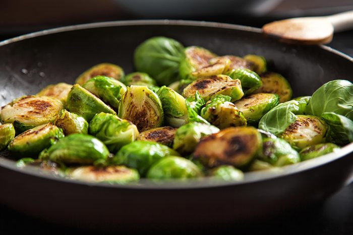 brusselsprouts in a skillet