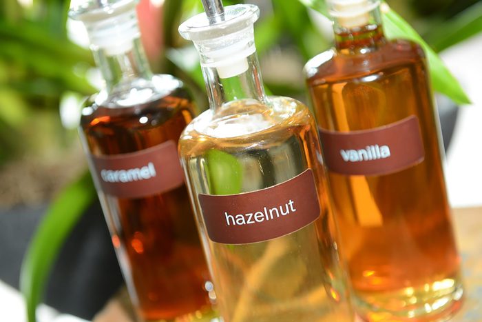 Syrups in glass containers
