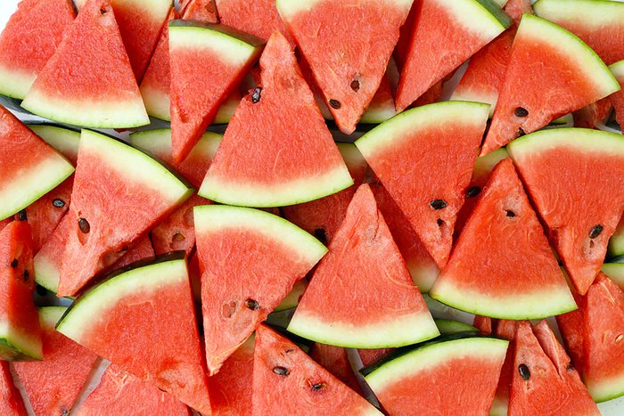 triangular slices of watermelon
