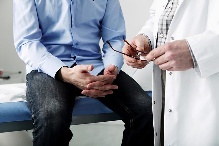 doctor consulting with male patient
