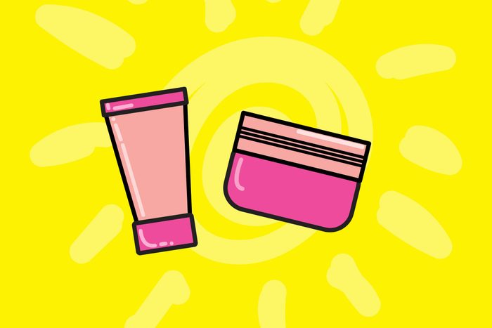 illustration of beauty products