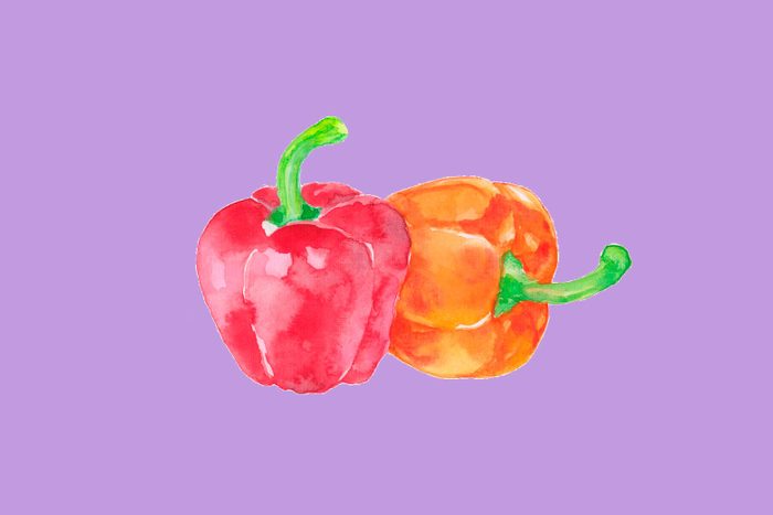 A pair of bell peppers