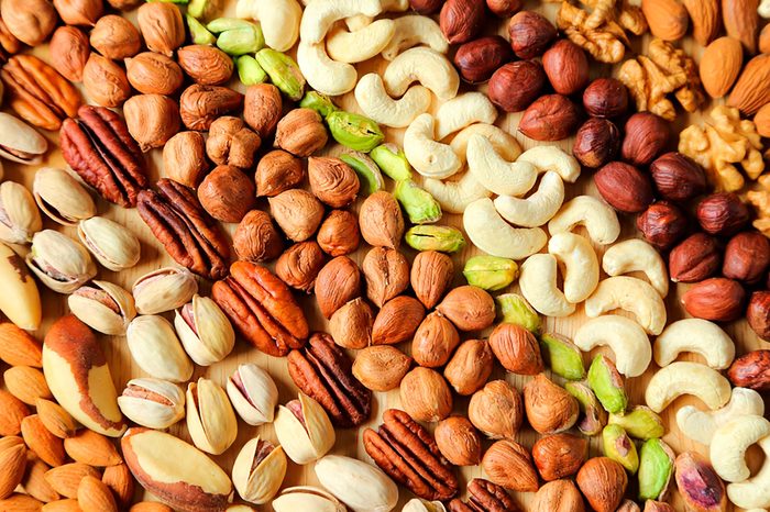 rows of nut varieties
