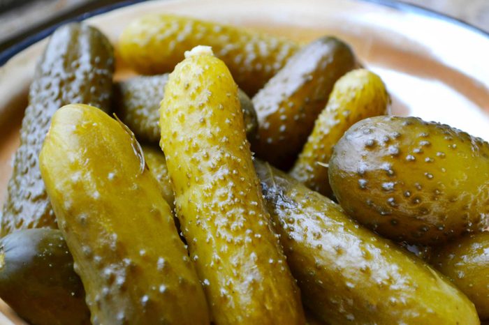 Bowl of pickles.