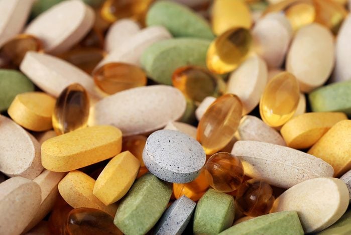 a jumble of different vitamins