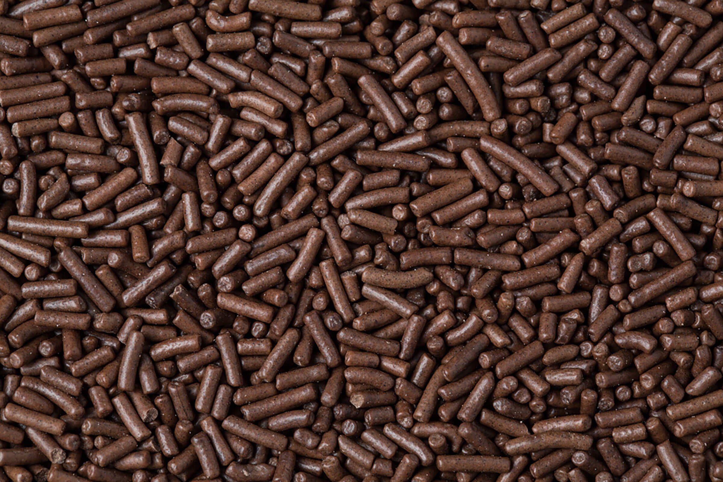 close-up of chocolate sprinkles