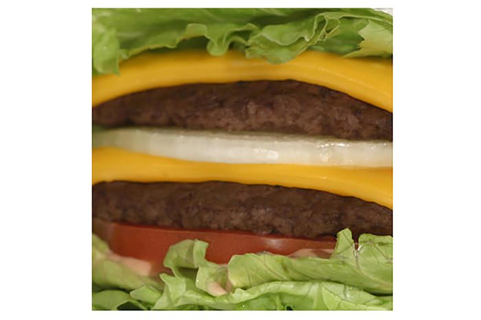 In-and-Out hamburger with cheese.