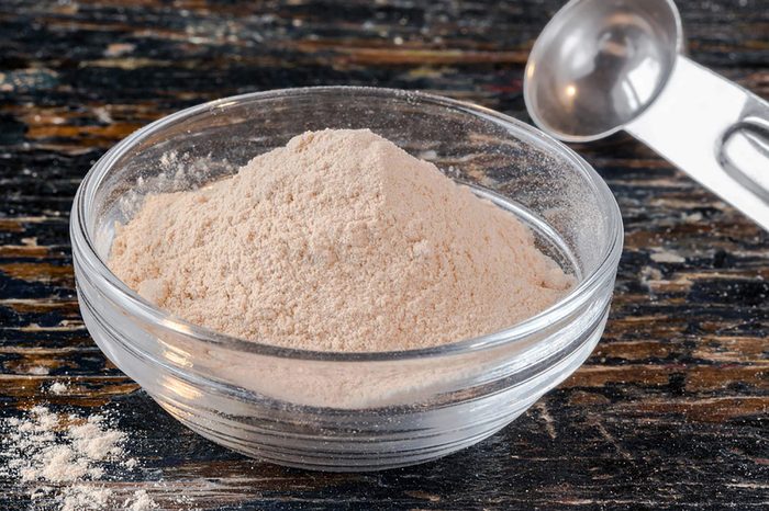 powdered magnesium in clear bowl