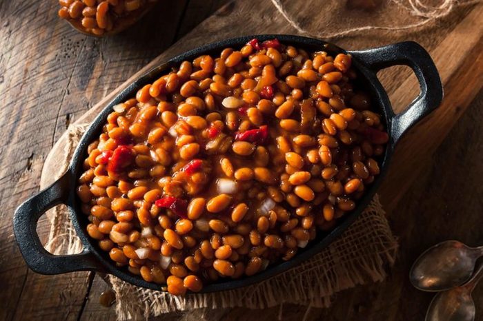 baked beans in dish