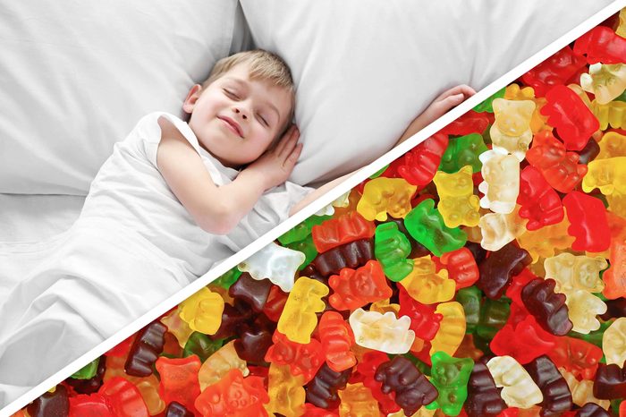 toddler boy; gummy bears