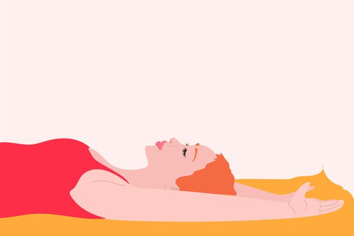 illustration of woman lying down