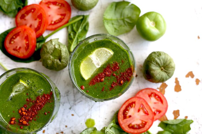 green Smoothie with tomatoes